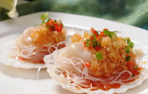 蒜茸蒸扇贝图片