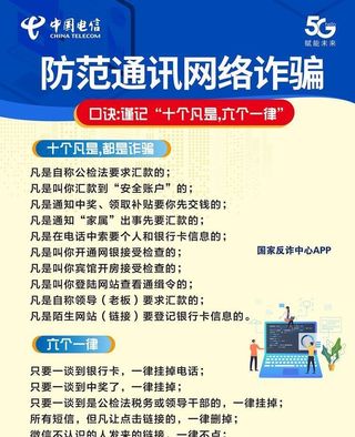 电信诈骗 通讯诈骗 单页图片