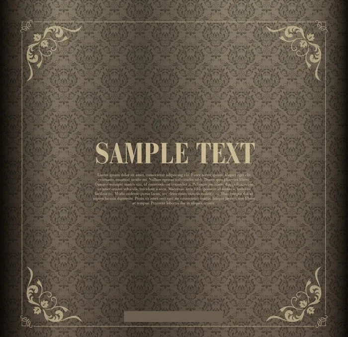 欧式花纹封面背景 金色图片