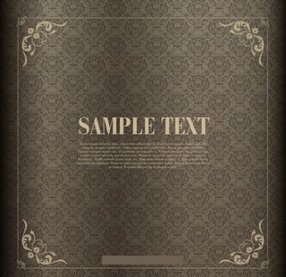 欧式花纹封面背景 金色图片