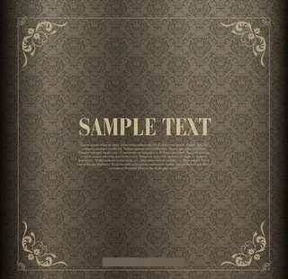 欧式花纹封面背景 金色图片