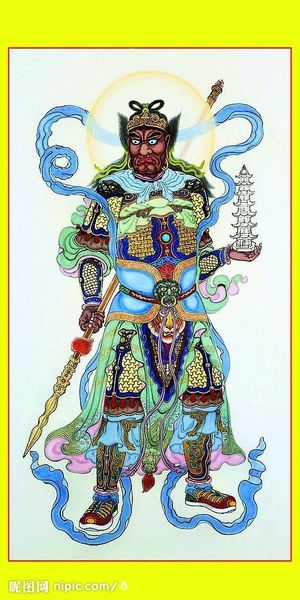 四大天王4,马芥龙,画家,手绘,佛像,文