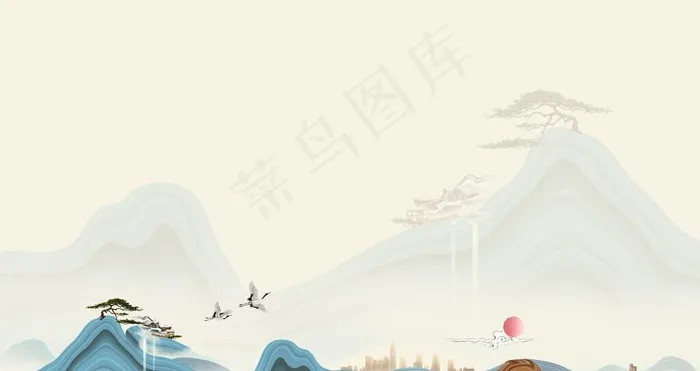 禅意山水图片(5906x3544)psd模版下载