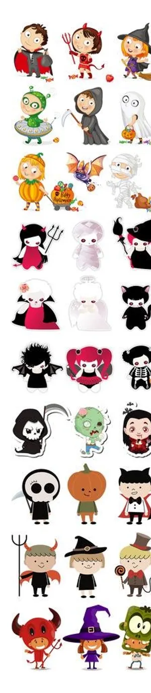 万圣节卡通人物素材图片