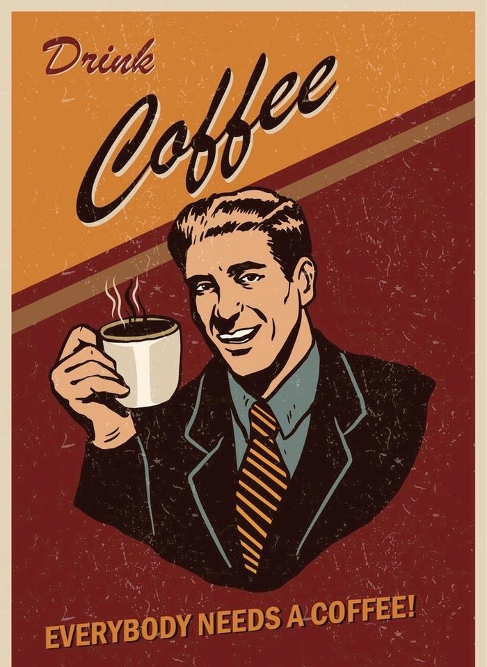 复古咖啡海报图片