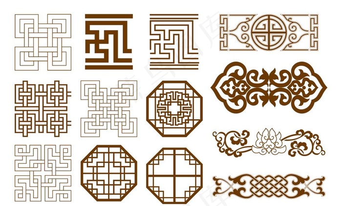 中国传统图案图片ai矢量模版下载