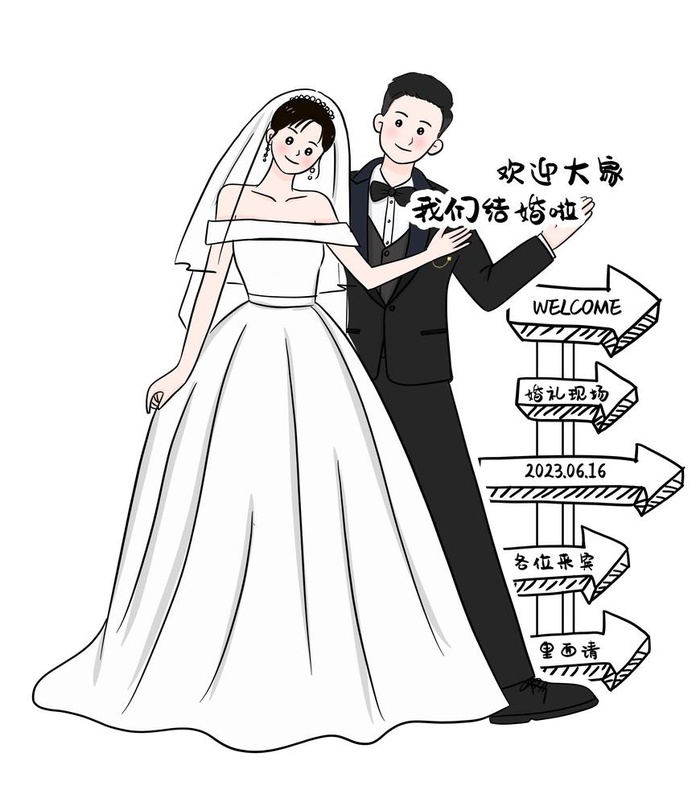 婚礼指引牌图片(7480x8806)psd模版下载