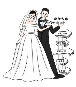 婚礼指引牌图片