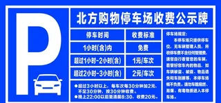 停车场牌图片
