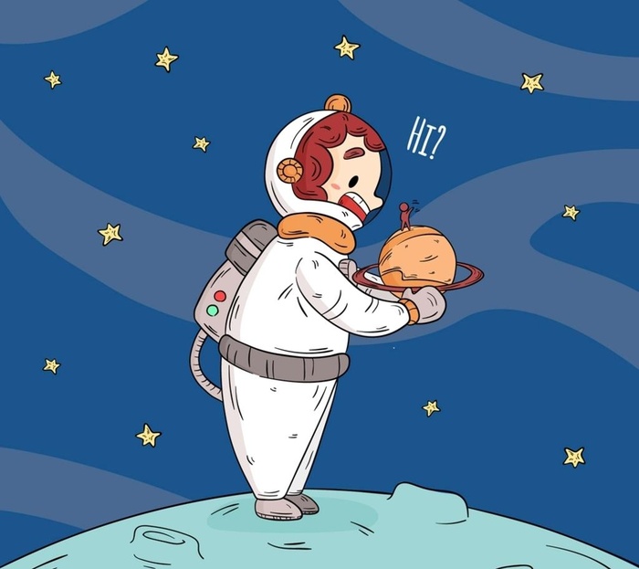 抱住土星的宇航员图片