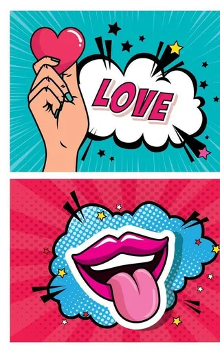 嘴唇漫画元素图片