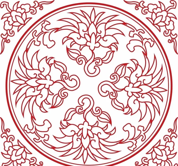 圆形花纹图片cdr矢量模版下载