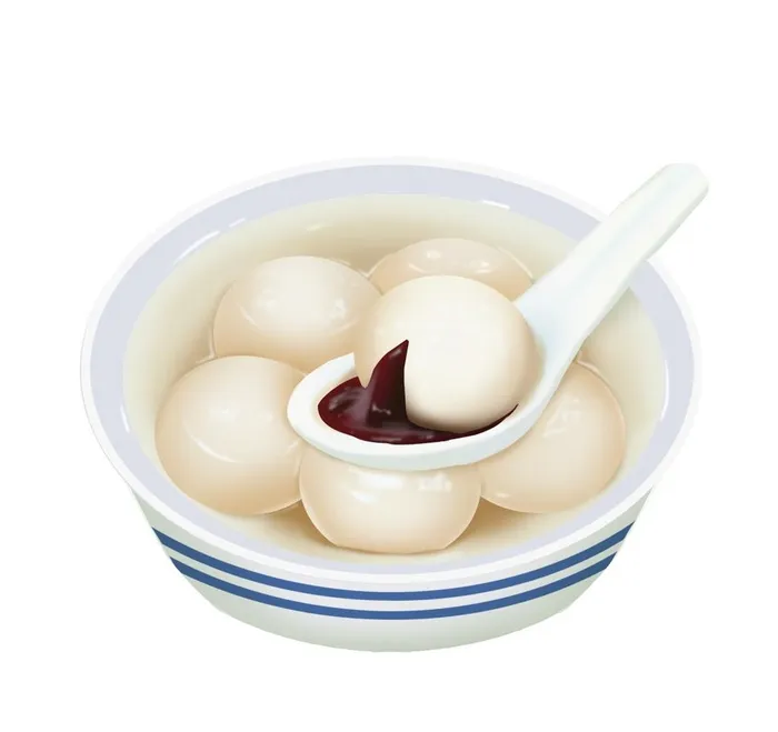 手绘黑芝麻汤圆图片(2000x1946)psd模版下载