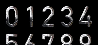 金属数字图片