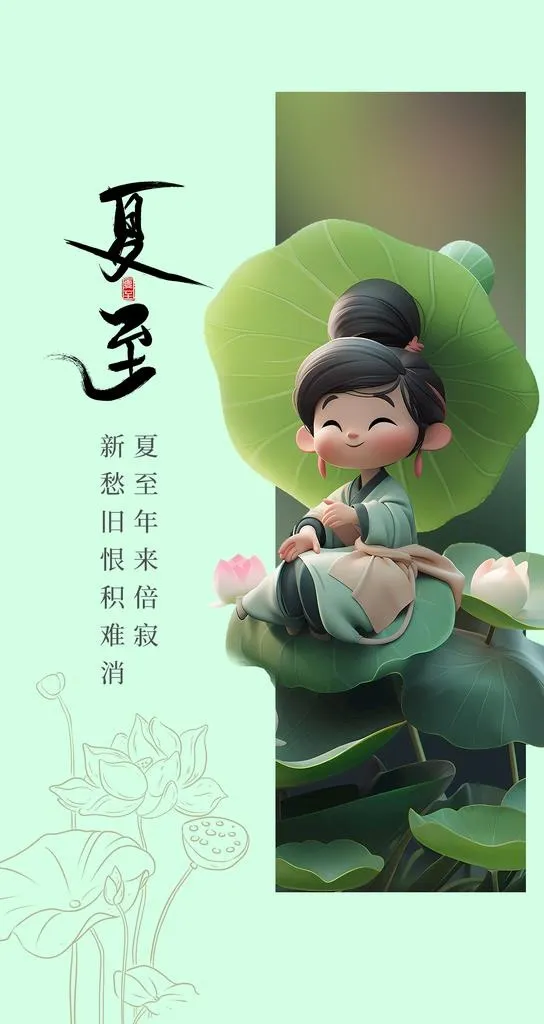 夏至海报图片(1242x2208)psd模版下载