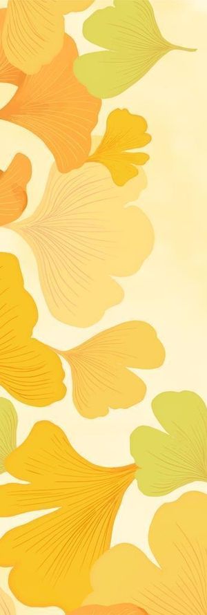 金色银杏24节气立秋海报图片