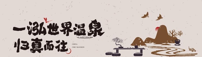 地产中式文旅小镇主形象海报图片