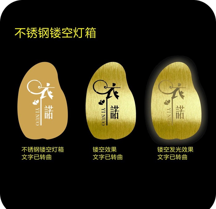 不锈钢镂空灯箱图片