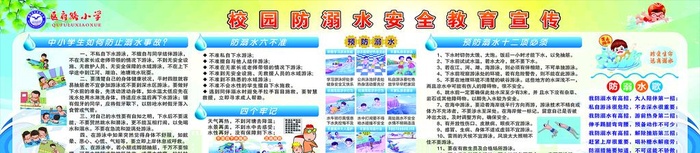 防溺水安全教育展板图片cdr矢量模版下载