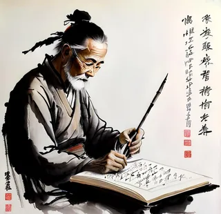 国风人物画图片