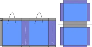 购物袋展开图图片