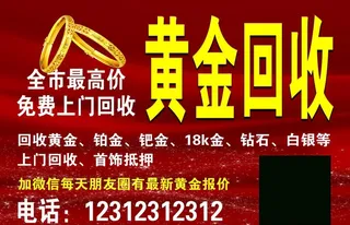 黄金回收海报图片