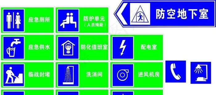 人防 警示牌图片cdr矢量模版下载