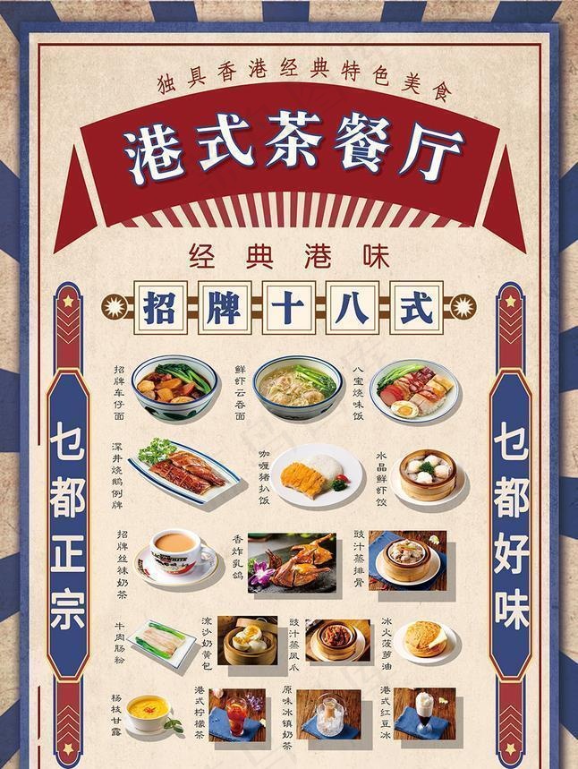 港式茶餐厅海报图片