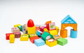 儿童积木玩具简约背景海报素材图片