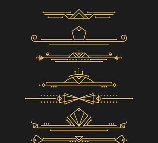 金色装饰艺术风格花边图片