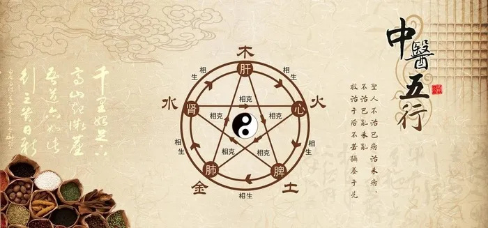中医五行图片(14173x7087)psd模版下载