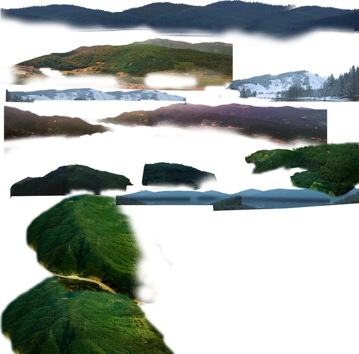 鸟瞰山体图片(5000x5102)psd模版下载