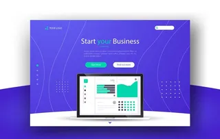 商务合作网页设计模板图片