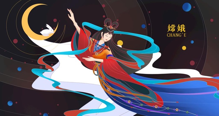 中秋插画图片(3840x2160)psd模版下载