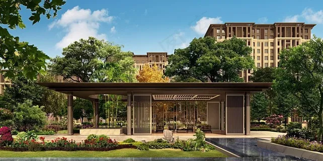 住宅小区景观效果图图片