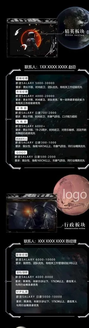 酒吧招聘长图psd素材图片