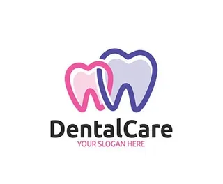 牙齿绿叶元素标志图片