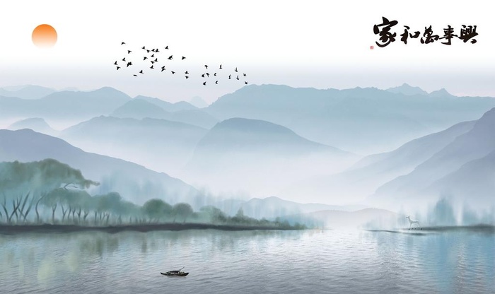山水图片(7937x4960)psd模版下载