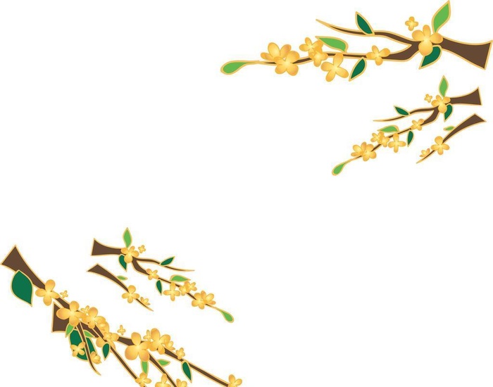 桂花插画图片ai矢量模版下载