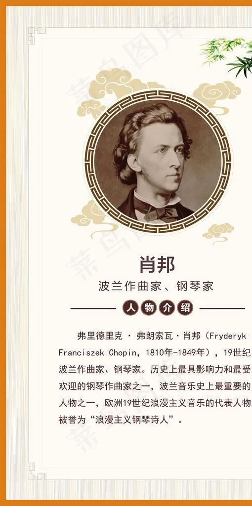 肖邦展板 楼梯文化图片ai矢量模版下载