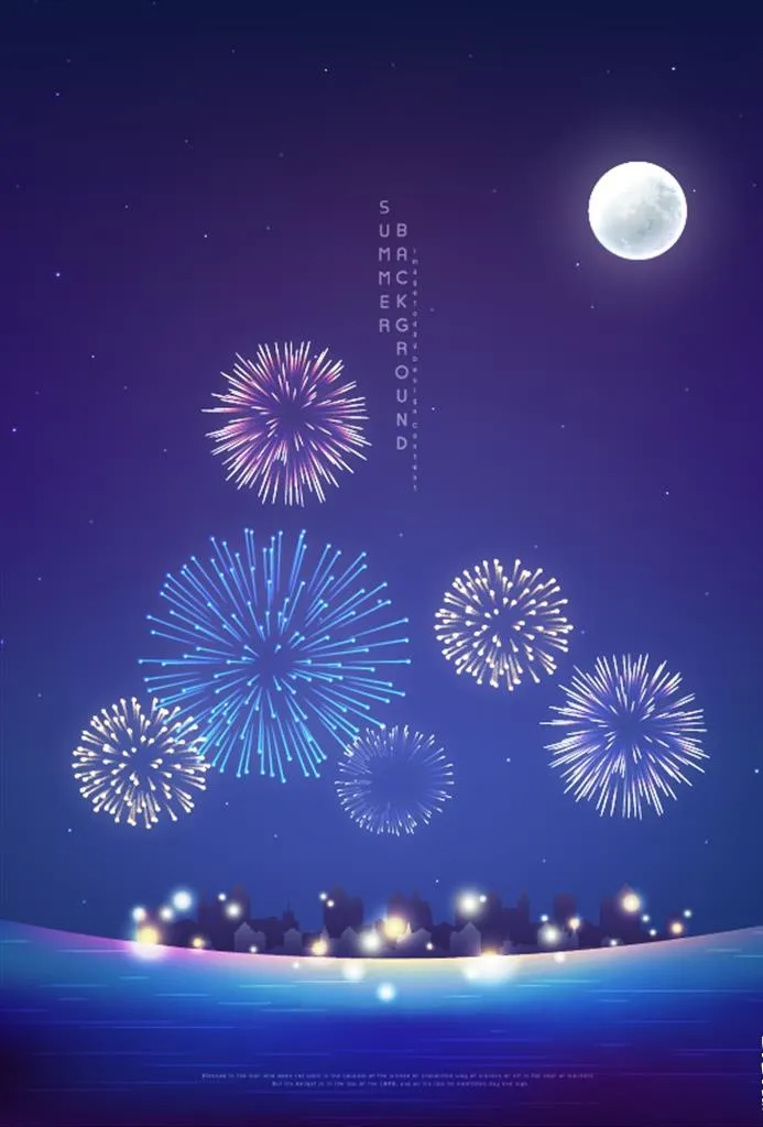 烟花图片ai矢量模版下载