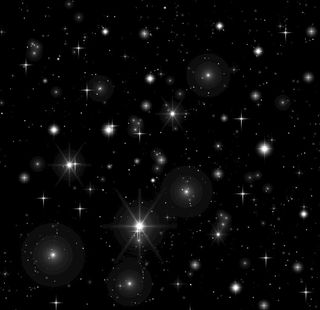 梦幻星空白光星星光效光束图图片