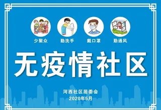 社区,勤洗手,戴口罩,防感染,,设计,广