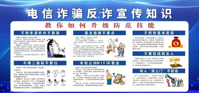 电信诈骗图片cdr矢量模版下载