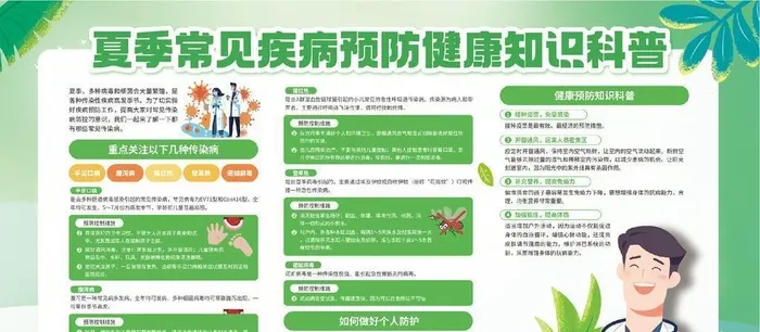 夏季预防传染病宣传栏图片(4724x2657)psd模版下载