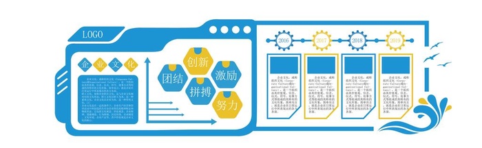 企业文化墙 图片ai矢量模版下载