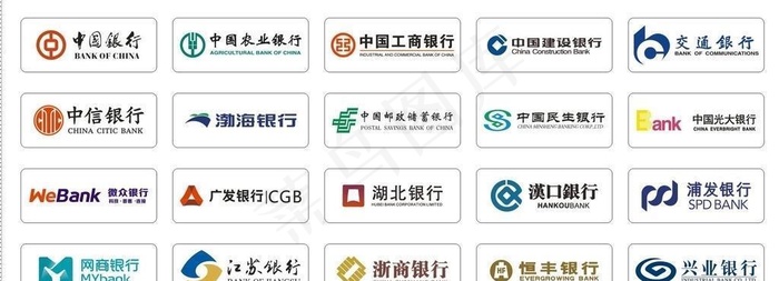 银行LOGO图片cdr矢量模版下载
