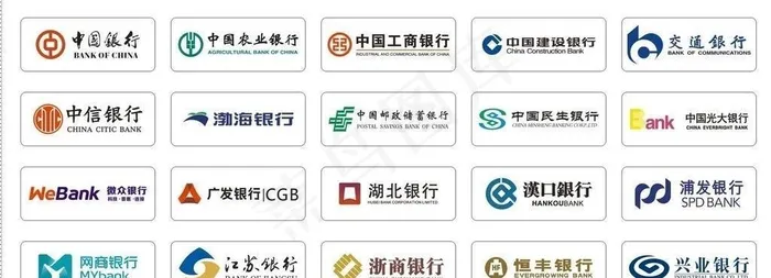 银行LOGO图片cdr矢量模版下载