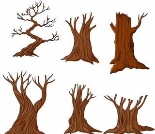 卡通枯树图片
