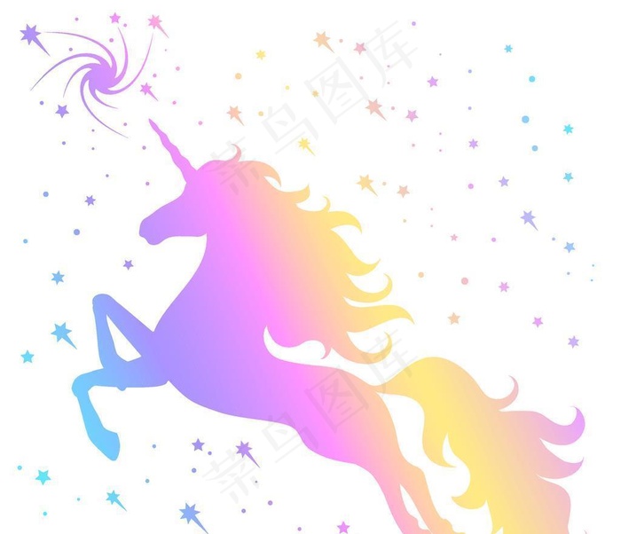 卡通独角兽图片